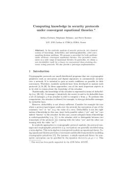 Computing knowledge in security protocols under convergent