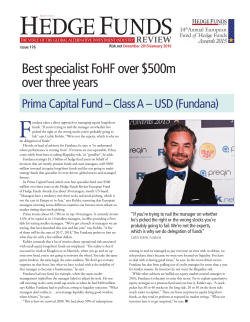 Best specialist FoHF over $500m over three years