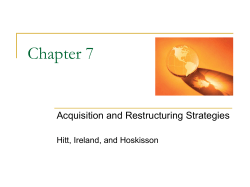 PART I. STRATEGIC MANAGEMENT INPUTS