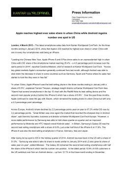 Press Information - Kantar UK Insights