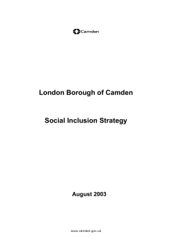 London Borough of Camden Social Inclusion Strategy
