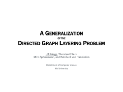A GENERALIZATION DIRECTED GRAPH LAYERING PROBLEM