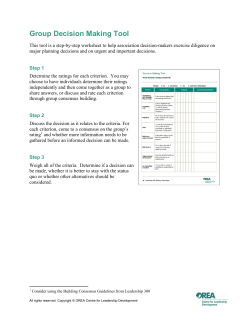 Group Decision Making Tool