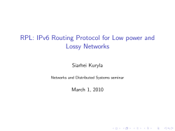 RPL: IPv6 Routing Protocol for Low power and Lossy Networks