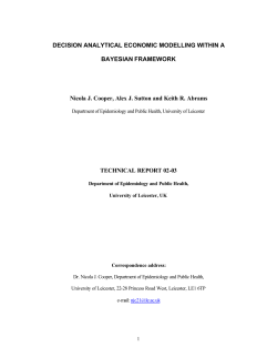 DECISION ANALYTICAL ECONOMIC MODELLING WITHIN A