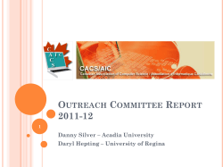Outreach Committee Report