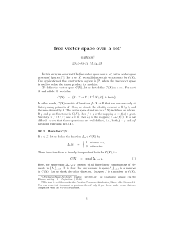 free vector space over a set