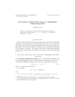 FUNCTIONS COMMUTING WITH AN ARBITRARY FIXED