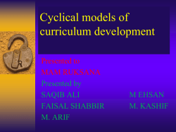 Cyclical models of curriculum development