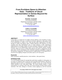 From Euclidean Space to Albertian Gaze : Traditions of Visual