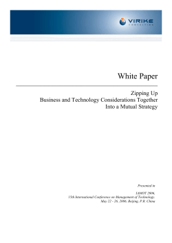 Mutual Business- Technology Strategy