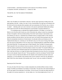 the matrix, or, the two sides of perversion