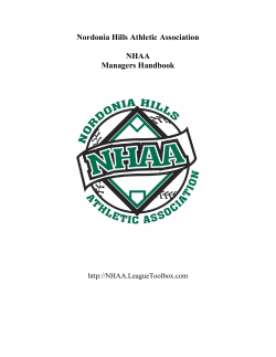 Nordonia Hills Athletic Association NHAA Managers Handbook