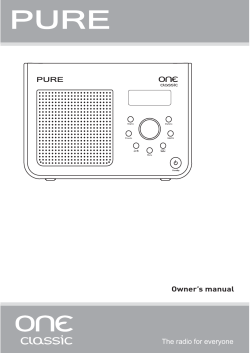 Pure ONE Classic DAB/FM radio manual