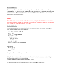 Problem 1 (0.6 points) Given a graph where each node has a