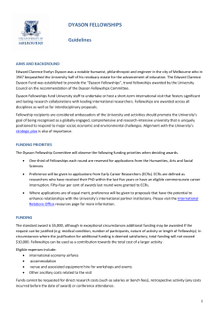 dyason fellowships - University of Melbourne Research
