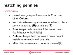 9 matching pennies