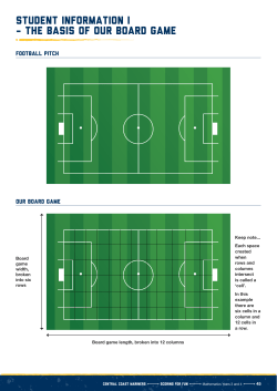 Student information I - The basis of our board game