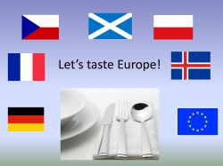 Let`s taste Europe! - Kelbourne Park School