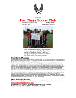 Since 1964 - Fox Chase Soccer Club
