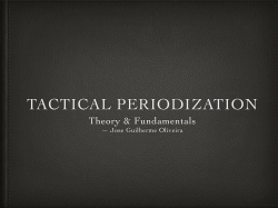 Tactical Periodization Jose Guilherme Oliveira