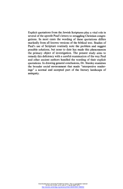 Explicit quotations from the Jewish Scriptures play