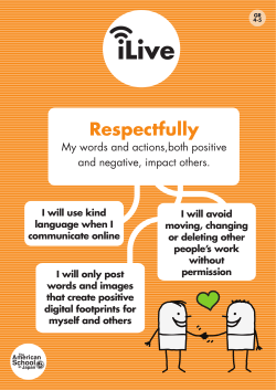 My words and actions,both positive and negative, impact others.