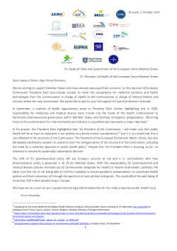 Ministers of Health of the European Union Member State