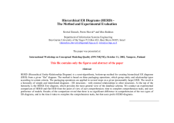 Hierarchical ER Diagrams (HERD) - The Method and Experimental