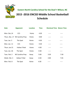 2015 -2016 ENCSD Middle School Basketball Schedule