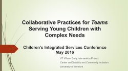 Collaborative Teamwork for Young Children with