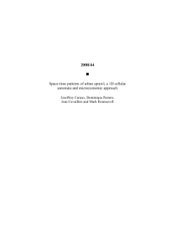 Space-time patterns of urban sprawl, a 1D cellular automata