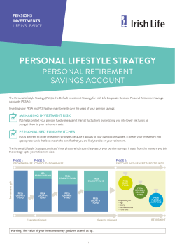 personal lifestyle strategy - Irish Life Corporate Business