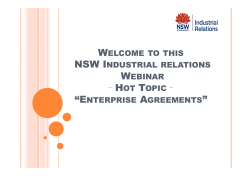 Enterprise Agreements - NSW Industrial Relations