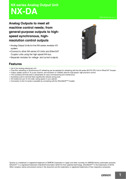 NX-series Analog Output Unit