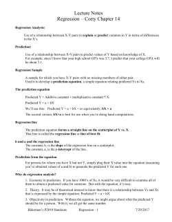 Topic 12: Regression