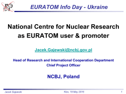 Jacek_Gajewski_NCBJ_and_EURATOM_in_Poland - RI