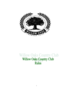 Club Rules - Willow Oaks Country Club