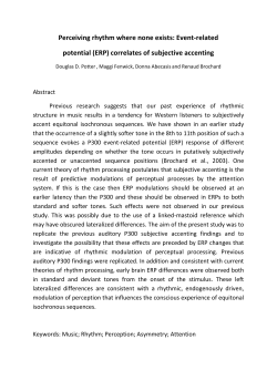 Event-related potential (ERP) correlates of subjective accenting