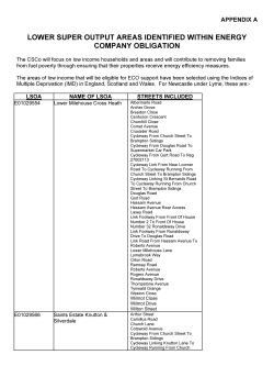 lower super output areas identified within energy company obligation
