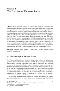 Overview of Harmony Search Algorithm