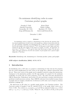 On minimum identifying codes in some