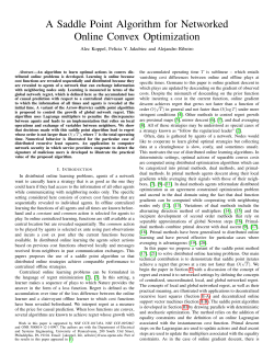 A Saddle Point Algorithm for Networked Online