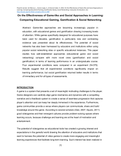 On the Effectiveness of Game-like and Social - Mi portal