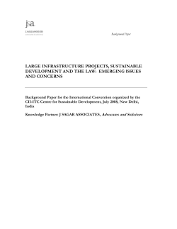 large infrastructure projects, sustainable development and the law