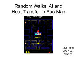 Random Walks and Artificial Intelligence Motion in Pac-Man