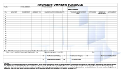 Property Schedule Declaration