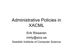 Administrative policies in XACML