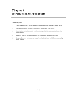 Chapter 4 Introduction to Probability