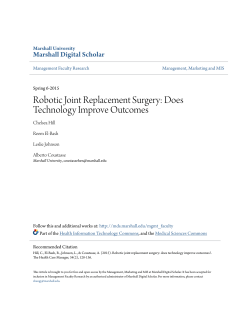 Robotic Joint Replacement Surgery: Does